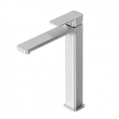 Αναμεικτική Μπαταρία Νιπτήρα Ψηλή Inox Γκρι Eurorama Quadra 144309P-110