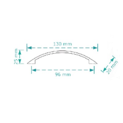 Λαβή επίπλου Viobrass 160/96 Νίκελ Ματ