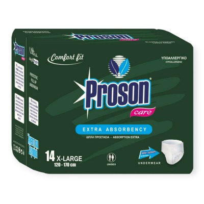 Εσώρουχο Ακράτειας Νύχτας X-LARGE 120-170cm 14Τεμάχια Proson Care