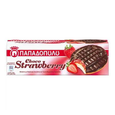 Παπαδοπούλου Μπισκότα Choco Strawberry 150gr