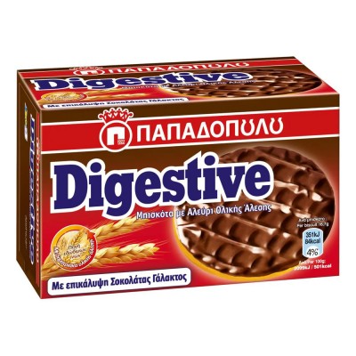 Παπαδοπούλου Μπισκότα Digestive Σοκολάτα Γάλακτος 200gr