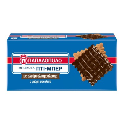 Παπαδοπούλου Ολικής Αλέσεως Μαύρη Σοκολάτα Πτι Μπερ 200gr