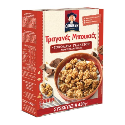 Quaker Τραγανές Μπουκιές Σοκολάτα 450gr