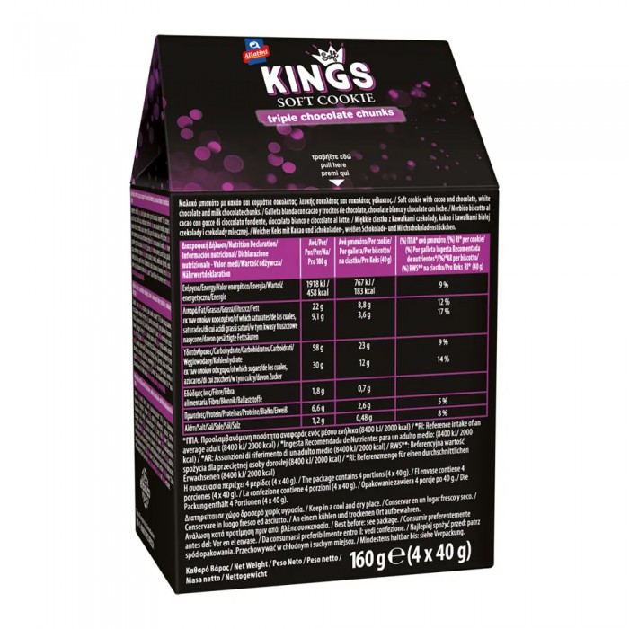 Kings Soft Cookie Triple Chocolate Chunks 160gr