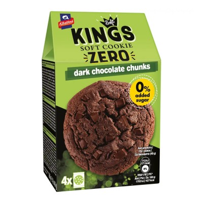 Kings Soft Cookie DARK CHOCOLATE CHUNKS Χωρίς Ζάχαρη 160gr