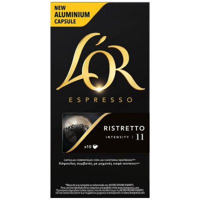 L'OR Espresso Ristretto Κάψουλες Συμβατές Με Μηχανές Nespresso* 10Τεμάχια