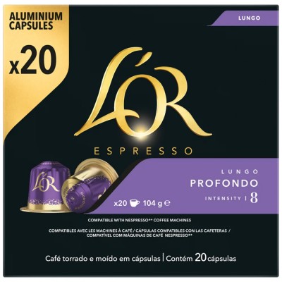 L'OR Lungo Profondo Κάψουλες Συμβατές Με Μηχανές Nespresso* 20Τεμάχια