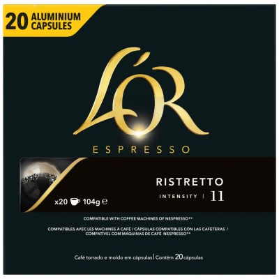 L'OR Espresso Ristretto Κάψουλες Συμβατές Με Μηχανές Nespresso* 20Τεμάχια
