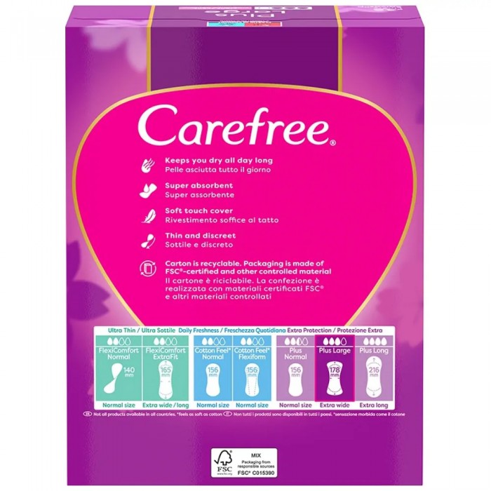 CAREFREE σερβιετάκια large plus 48Τεμάχια