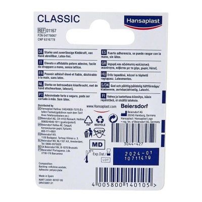 Hansaplast Classic Strips 1,25cmx5m