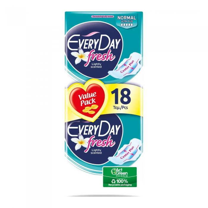 Everyday Σερβιέτες Fresh Ultra Plus Normal 18Τεμάχια