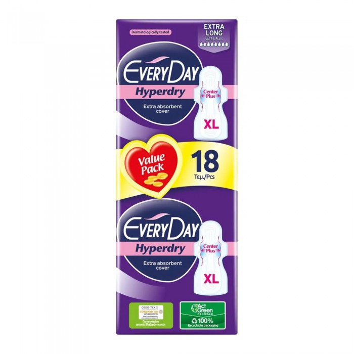 EveryDay Hyperdry Ultra Plus Extra Long 18Τεμάχια