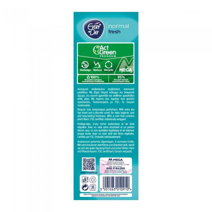 EveryDay Fresh Normal Σερβιετάκια 20Τεμάχια