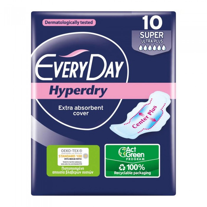 EveryDay Hyperdry Eliptica Ultra Plus Super  Σερβιέτες 10Τεμάχια
