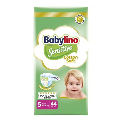 Babylino Sensitive Πάνες Νο5 (11-16Kg) 44Τεμάχια Οικονομική Συσκευασία