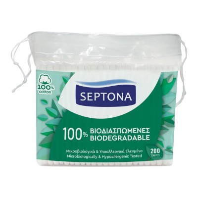 Septona Μπατονέτες Βιοδιασπώμενες Σακουλάκι 200Τεμάχια