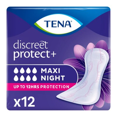 TENA Discreet Maxi Night Σερβιέτες Ακράτειας 12Τεμάχια