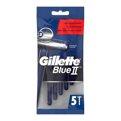 Ξυραφάκια με Σταθερή κεφαλή Gillette Blue II 5Τεμάχια