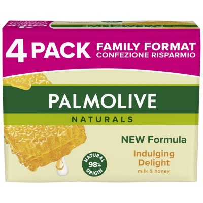 Palmolive Σαπούνι Naturals Μελί & Γάλα 4x90gr