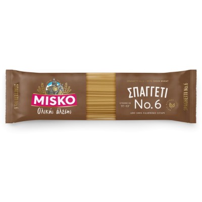 Misko Ολικής Άλεσης Μακαρόνια Σπαγγέτι Νο.6 500gr