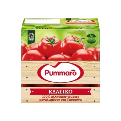 Pummaro Χυμός Τομάτας Κλασσικός Ελαφρώς Συμπυκνωμένος 500gr