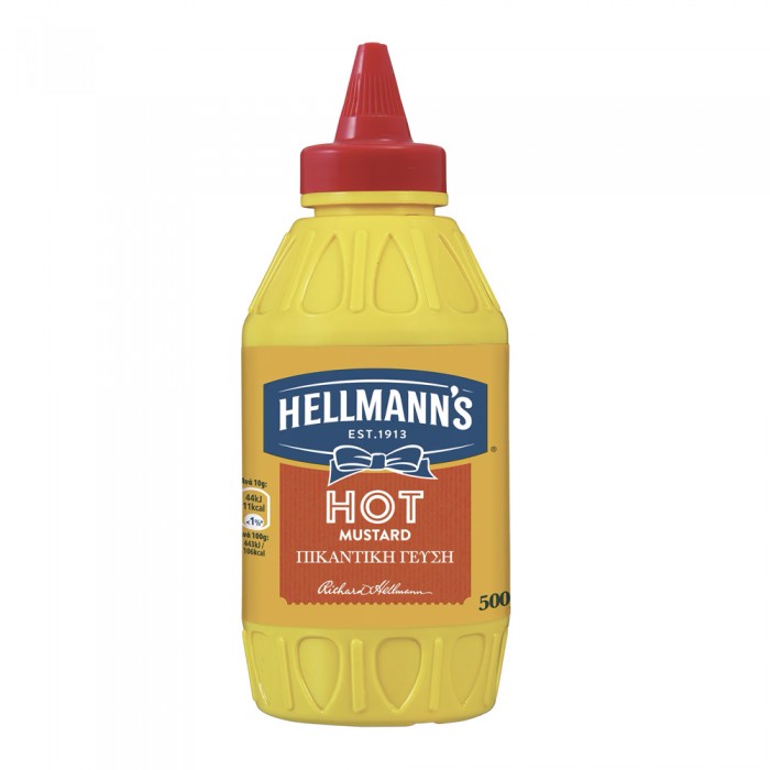 Hellmanns Hot Μουστάρδα Πικάντικη Γεύση 500gr