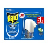 Εντομοαπωθητική Ηλεκτρική Συσκευή Με Ανταλλακτικό Υγρό Για 30 Νύχτες RAID