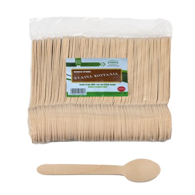 Ξύλινα Κουτάλια 100 Τεμάχια Θαλασσινός