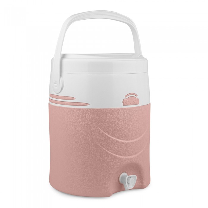 Θερμός Νερού Πλαστικός με Βρυσάκι 25x25x35cm χωρητικότητας 12lt Ροζ Atlas Hogar Fresh