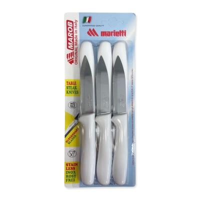Μαχαίρια Κουζίνας με Πλαστική Λαβή Σετ 6 τεμάχια Stainless Steel Marob Marietti 145MTSB06