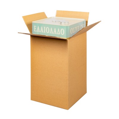 Χαρτοκιβώτιο Δοχείου Λαδιού Kraft 3 Φύλλων 23.5x23.5x35.5cm 1x17 Lt