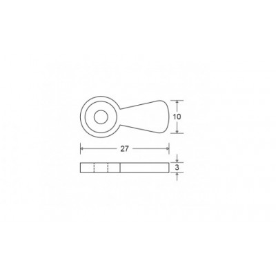 Μανταλάκι μονό ορειχάλκινο χρυσό 197-1001 Metalor