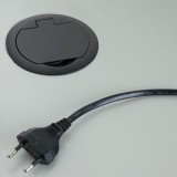 Πρίζα Ring SFL Μαύρη ανοιγόμενη 1 Socket + 1 USB (Το φις του καλωδίου διατίθεται ξεχωριστά) 0244-0021