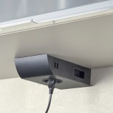 Πρίζα Born SFL Μαύρη επίπεδη 3 Sockets + 2 USB 0244-0041