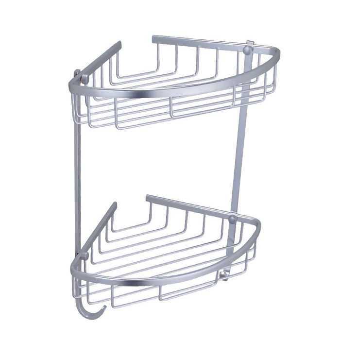 Διπλή Γωνιακή Σπογγοθήκη Αλουμινίου 380x225x70 mm  ΑΣΗΜΙ Rainbow 05152.001