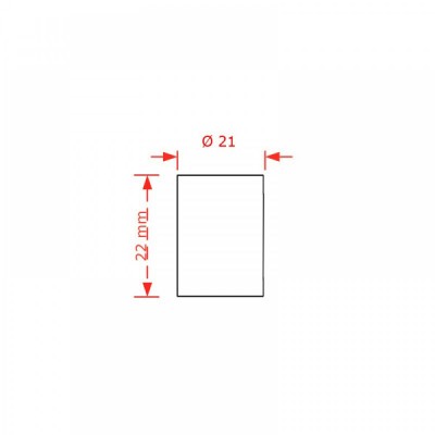Πόμολο επίπλου Νο 1455 Ηλεκτροστατική βαφή μαύρο Viobrass με διάμετρο 21mm