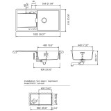 Νεροχύτες Schock Cristadur Mono 15100-1302 Polaris (100X51cm) Ένθετος Germany