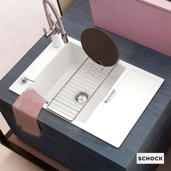 Νεροχύτες Schock Cristadur Mono 15180-1442 Silverstone (78X51cm) Ένθετος Germany