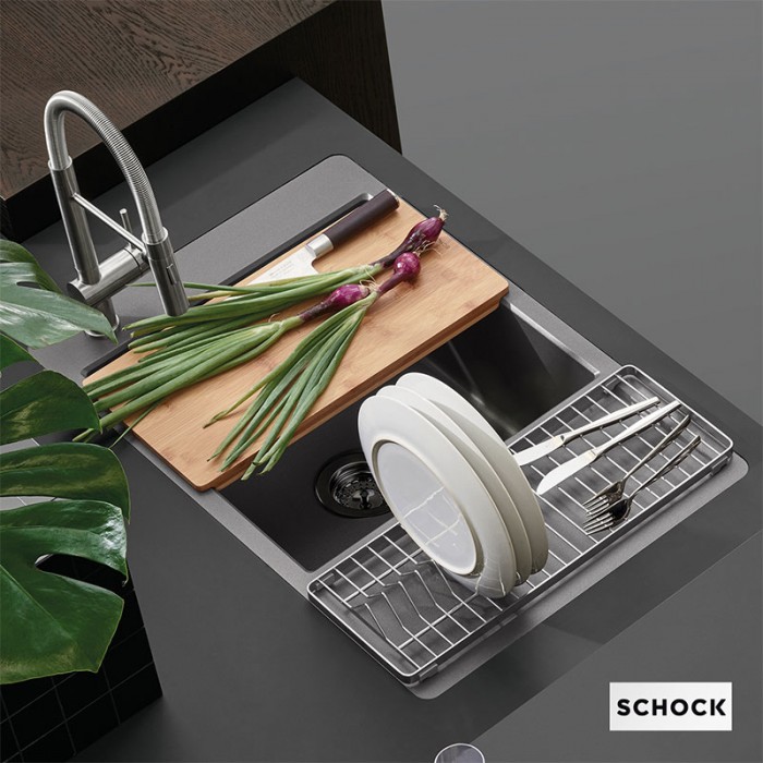 Νεροχύτες Schock Cristadur Mono 15180-1442 Silverstone (78X51cm) Ένθετος Germany