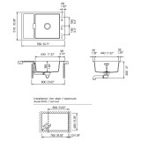 Νεροχύτες Schock Cristadur Mono 15180-1442 Silverstone (78X51cm) Ένθετος Germany
