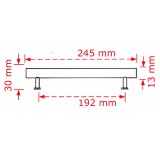 Λαβή επίπλων χρυσό γυαλιστερό αλουμινίου No 162 19,2cm Viobrass