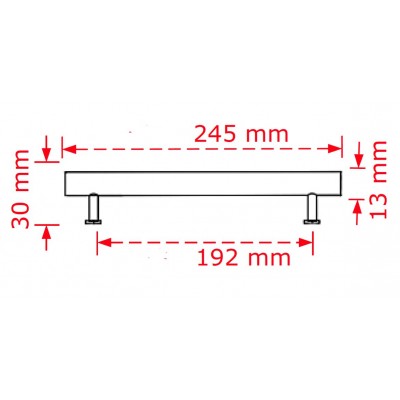 Λαβή επίπλων αλουμινίου χρυσό ματ No 162 19,2cm Viobrass