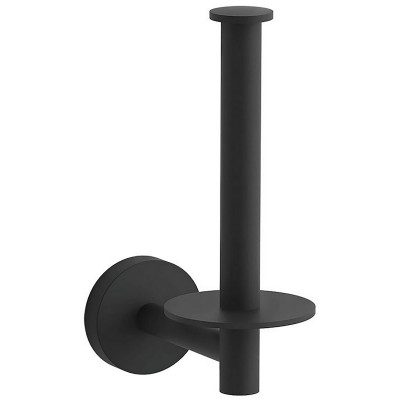 Χαρτοθήκη Μπάνιου Κάθετη Επιτοίχια Μεταλλική Μαύρη Interflex 187551