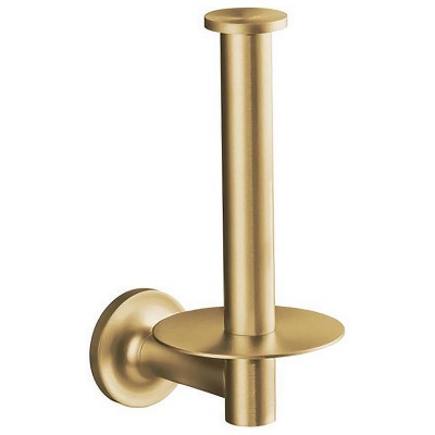 Χαρτοθήκη Μπάνιου Κάθετη Επιτοίχια Μεταλλική Χρυσή Interflex 187556