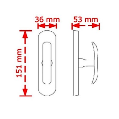 Γρυλόχερο παραθύρου 1Τεμ. Μαύρο  20 151mm X 36mm viobrass