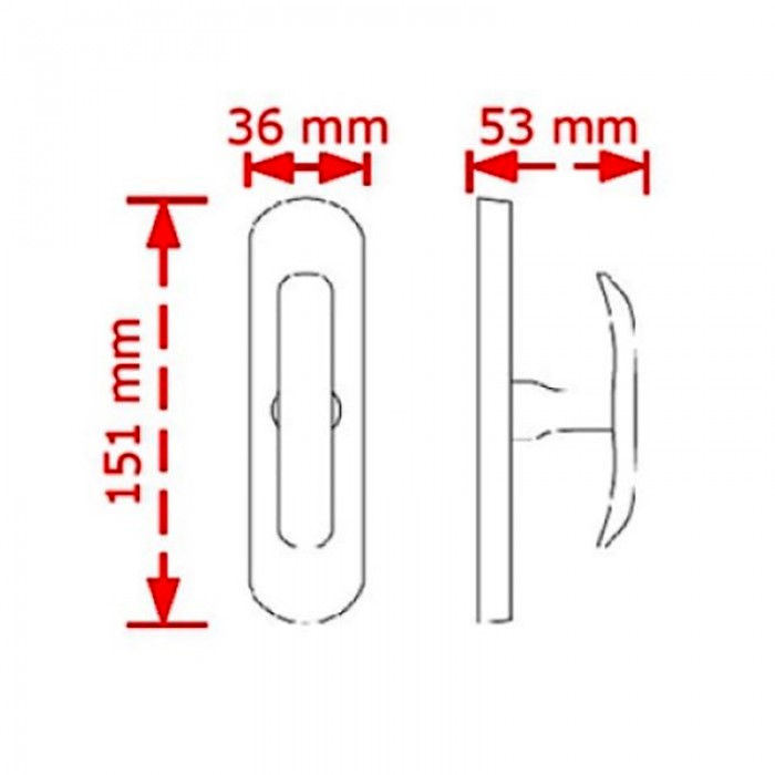 Γρυλόχερο παραθύρου 1Τεμ. Μαύρο  20 151mm X 36mm viobrass