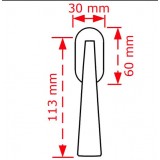 Γρυλόχερο παραθύρου 1Τεμ. χρυσό ματ 20-64 113mm X 30mm viobrass