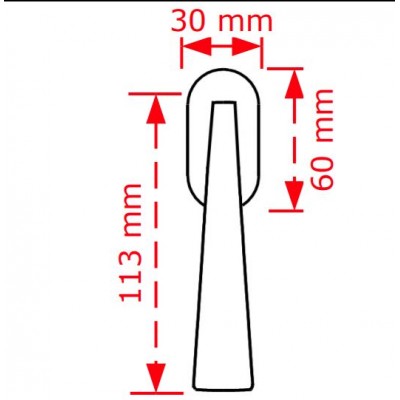 Γρυλόχερο παραθύρου 1Τεμ. νίκελ ματ 20-64 113mm X 30mm viobrass