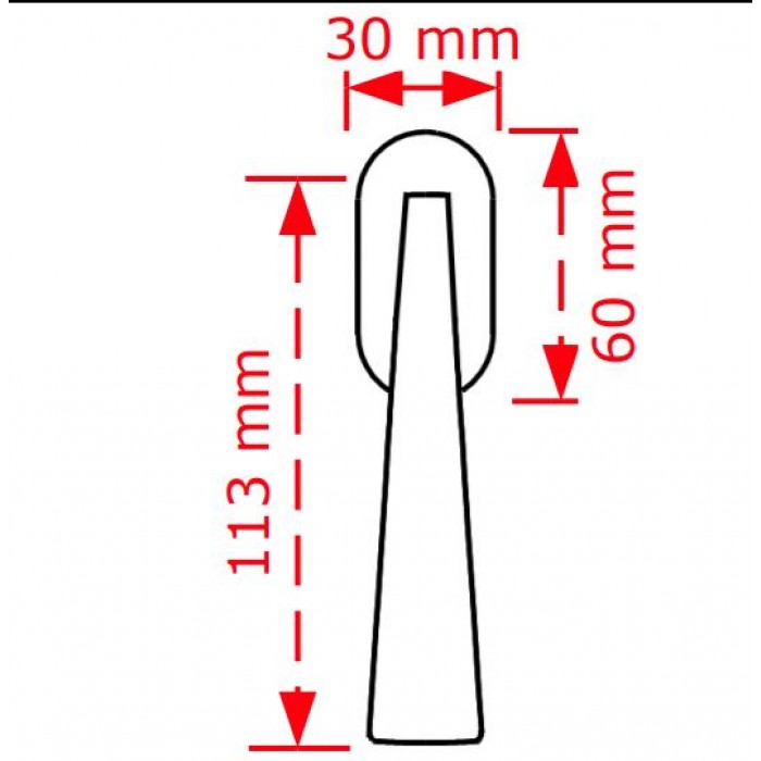 Γρυλόχερο παραθύρου 1Τεμ. χρυσό ματ 20-64 113mm X 30mm viobrass