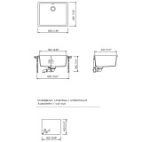 Νεροχύτες Schock Cristalite Manhattan 30060U-1421 Asphalt (55.6X45.6cm) Ένθετος & Υποκαθήμενος Germany